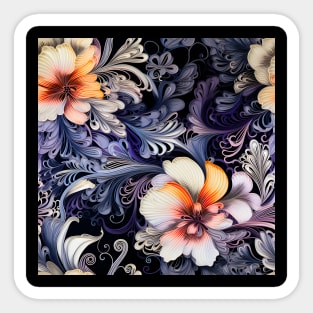 vibrant colorful floral pattern Sticker